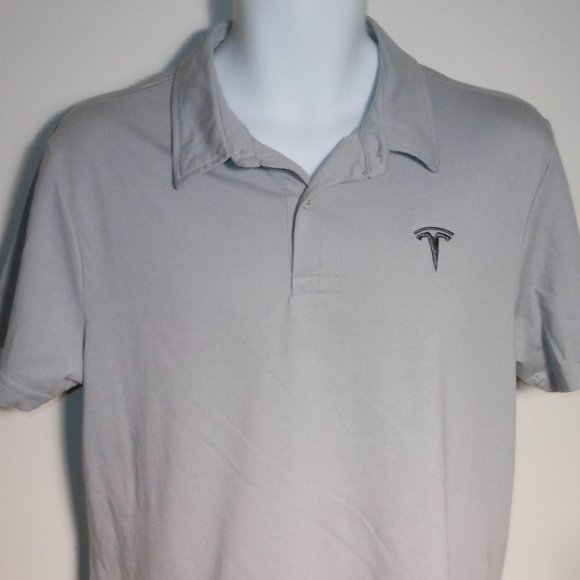 Tesla grey short sleeves company golf shirt - Picture 1 of 6